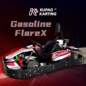 KUPAO FlareX 200cc Commercial Gasoline Go Kart for Adult 5.3l 60km/h Club Petrol Drift Racing Karting Car